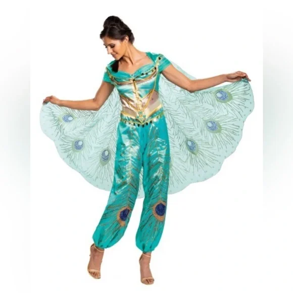 Official Registered DISNEY JASMINE Adult HALLOWEEN Costume Party Genie Aladdin - Picture 4 of 7
